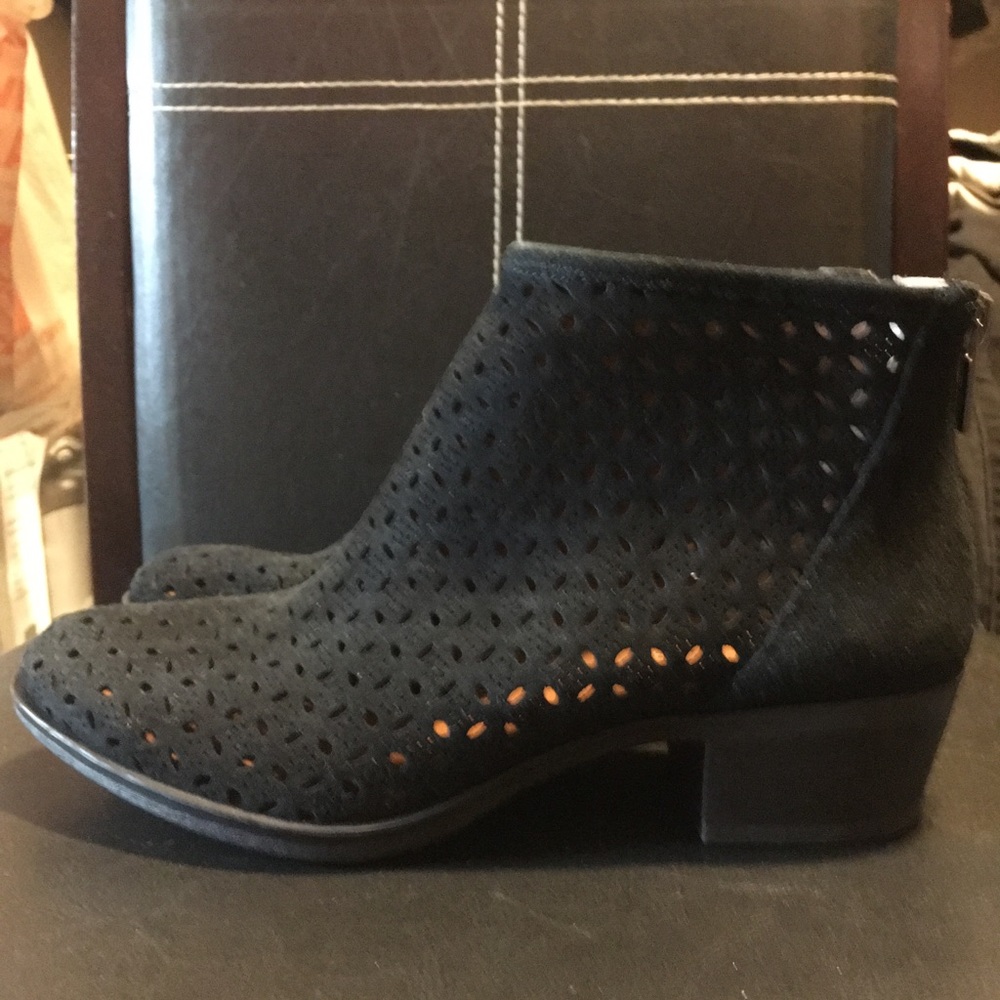 Lucky Brand perforated ankle boots